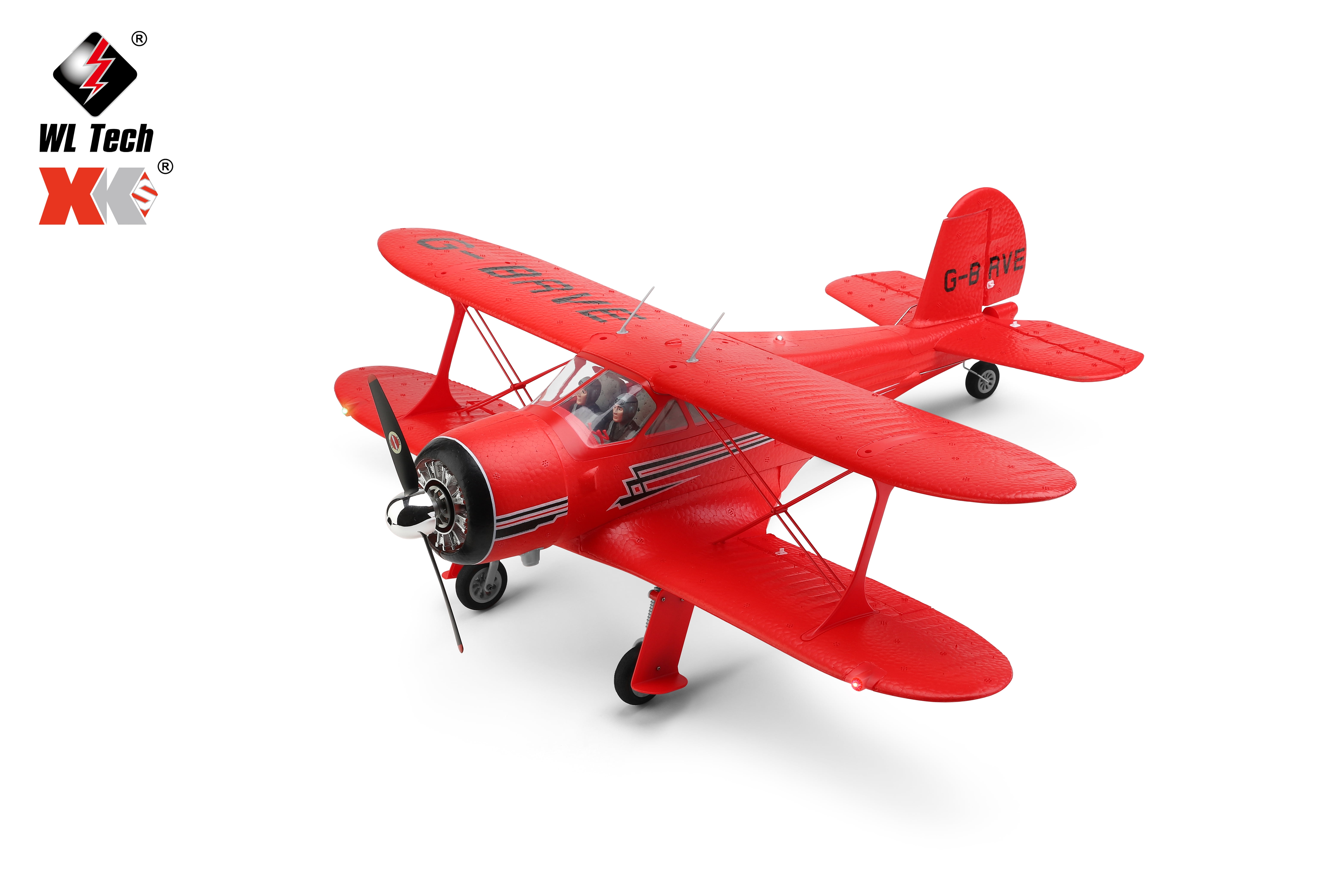 WLtoys A300 Beech D17S RC Plane, 3D/6G Mode, Strong Motor, Durable EPP - for Day & Night Flight Fun