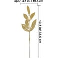 thumbnail image 3 of 20 Pieces Glittered Artificial Leaf Spray Picks 13" Tall for Christmas Winter Wedding Wreath Tree Floral Arrangment Vase Bouquets Table Centerpieces Decoration (Glod), 3 of 7