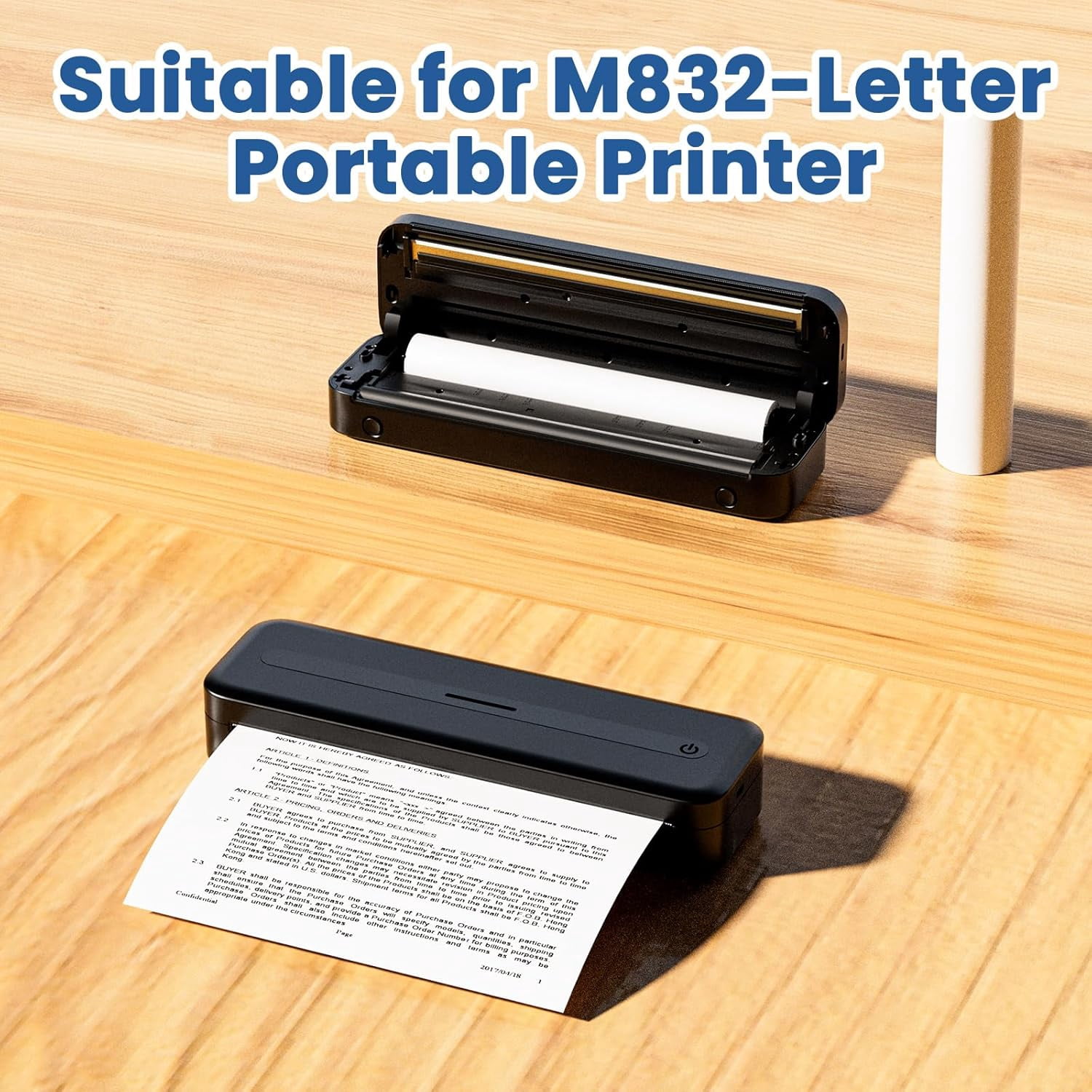 NefLaca  6 Rolls A4 Thermal Printer Paper 8.5x11"  for M08F M832 M834 Portable Printer PocketJet PJ773, PJ763MFi, PJ763, PJ762, PJ723, PJ-722