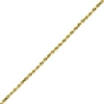thumbnail image 3 of 14K Yellow Gold Solid Diamond Cut Rope Chain Necklace (3mm, 24"), 3 of 6