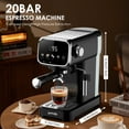 thumbnail image 2 of 20 Bar Espresso Machine with Milk Frother, Slim Compact Coffee Maker with LED Display,Home Espresso Maker with Child Lock, 43oz PP Removable Water Tank for Home Barista, 2 of 7