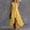 Yellow, variant on Women's Solid Color Sleeveless Lapel Zipper Jumpsuit Long Skirt Casual Fashion