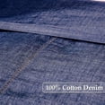 thumbnail image 4 of 100% Cotton Washed Pillow Case Soft Denim Standard Pillow Sham 20'' x 26'' (1 pc, Dark Blue), 4 of 8