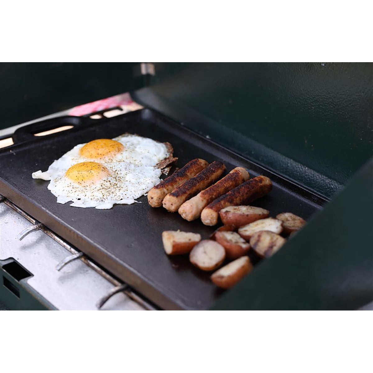 Coghlan's Double-Sided Cast-Iron Griddle - 18" X 9" - Heavy duty and pre-seasoned, for camping and indoor use
