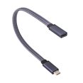 thumbnail image 1 of wonima11 Braided USB 3.1 Type c to Type C Connector Cable 60W&3A Short Type C 3.1 USB Male to Female Extension Cable Supports Charging,Data,Audio,Video Cable for Laptop&Tablet&Mobile Phone.(0.3M-M/F), 1 of 1