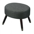thumbnail image 2 of Designs4Comfort Tabouret Ottoman Ovale Mi-Siècle en Tissu Gris, 2 of 7