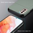 thumbnail image 5 of for Galaxy S21 Wallet Case with Sliding Door Hidden Pocket Credit Card Holder Dual Layer Heavy Duty Shockproof Hard PC Hybrid TPU Flip Protective Cover for Samsung Galaxy S21, Green, 5 of 8