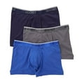 thumbnail image 2 of 2(X)IST Boxeurs en Coton Extensible pour Hommes Lot de 3, Éclipse/plomb/bleu Éblouissant, Grand US, 2 of 4