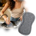 thumbnail image 2 of BIZHUA Gray Dish Scrubber Sponge, Non-Scratch Scouring Pad for Nonstick Pans, Pots, and Ceramic Cooktop, 2 of 4