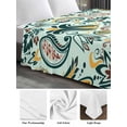 thumbnail image 6 of Boho Sage Green Floral Queen Size Flat Sheet, Wrinkleproof & Fadeproof Cooling Flat Bed Sheet Only, Farmhouse Botanical Vintage Paisley Flower Breathable Soft Bedding Top Sheets 90 x 102 Inches, 6 of 8