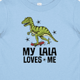 thumbnail image 4 of Inktastic My Lala Loves Me Dinosaur Boys Baby T-Shirt, 4 of 5