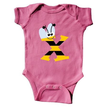 

Inktastic Cute Bee Initial X Gift Baby Boy or Baby Girl Bodysuit