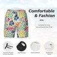 thumbnail image 3 of Fuzoiu Cartoon Flowers Print Men's Swim Shorts,Quick-Dry Double-Layer Swim Trunks,Board Trunks,Beach Shorts Swimwear Bathing Suits-3X-Large, 3 of 6