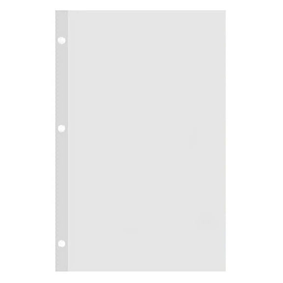 Linco Unruled White 3-Hole Filler Paper, 5.5" x 8.5", Mylar Reinforced 50lb Offset - Pack of 100 Sheets