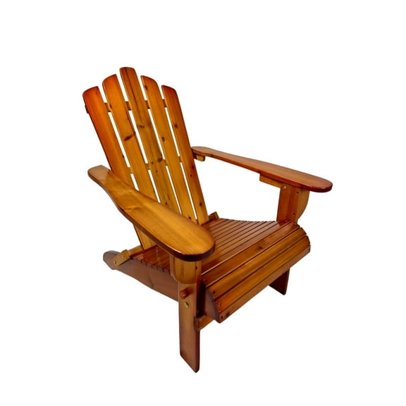 Ehomexpert Oak Wood Adirondack Chair: Foldable, Comfortable Outdoor/Indoor Patio, Porch, Deck, Garden, Poolside Seating - 250 LBS Capacity, Easy Assembly