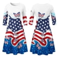 thumbnail image 6 of BOMYJESK Womens Maxi Dress American Flag Floral Beach Long Dresses 4th July Summer Dresses Independence Day Art Print Elegant Classy Resort Wear Light Blue S, 6 of 7
