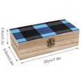 thumbnail image 2 of 7.9×2.3 In Wooden Boxes Durable Easy To Use Dustproof Prevent Slippery Delicate And Cabinet SlateBlue Buffalo Plaid Check Tartan Scotland_3, 2 of 8