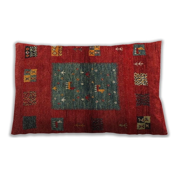 Ahgly Company Outdoor Rectangular Contemporary Lumbar Throw Pillow, 13 inch by 19 inch