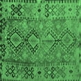thumbnail image 1 of Ahgly Company Indoor Square Southwestern Emerald Green Country Area Rugs, 6' Square, 1 of 4
