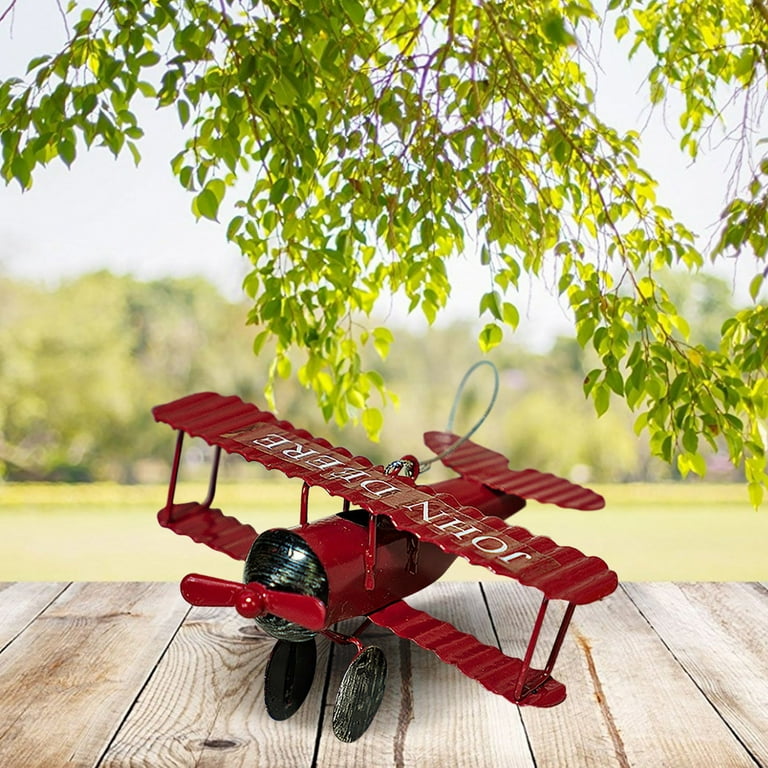 LIJCC Mini Retro Biplane Figure Mini Retro Biplane Doll Metal