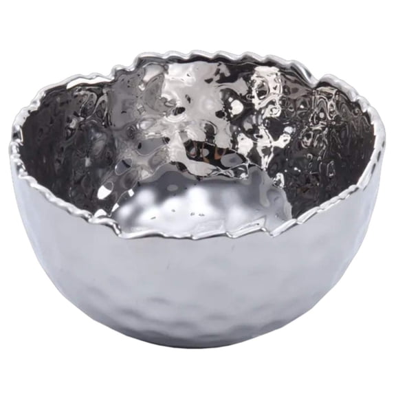 Pampa Bay Millennium Porcelain Snack Bowl, Silver