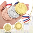 thumbnail image 3 of Uxcell Gold Award Medals, Winner Medals with Neck Ribbon Trophy Style for Team Sports Games Competitions Gold, 3 of 7