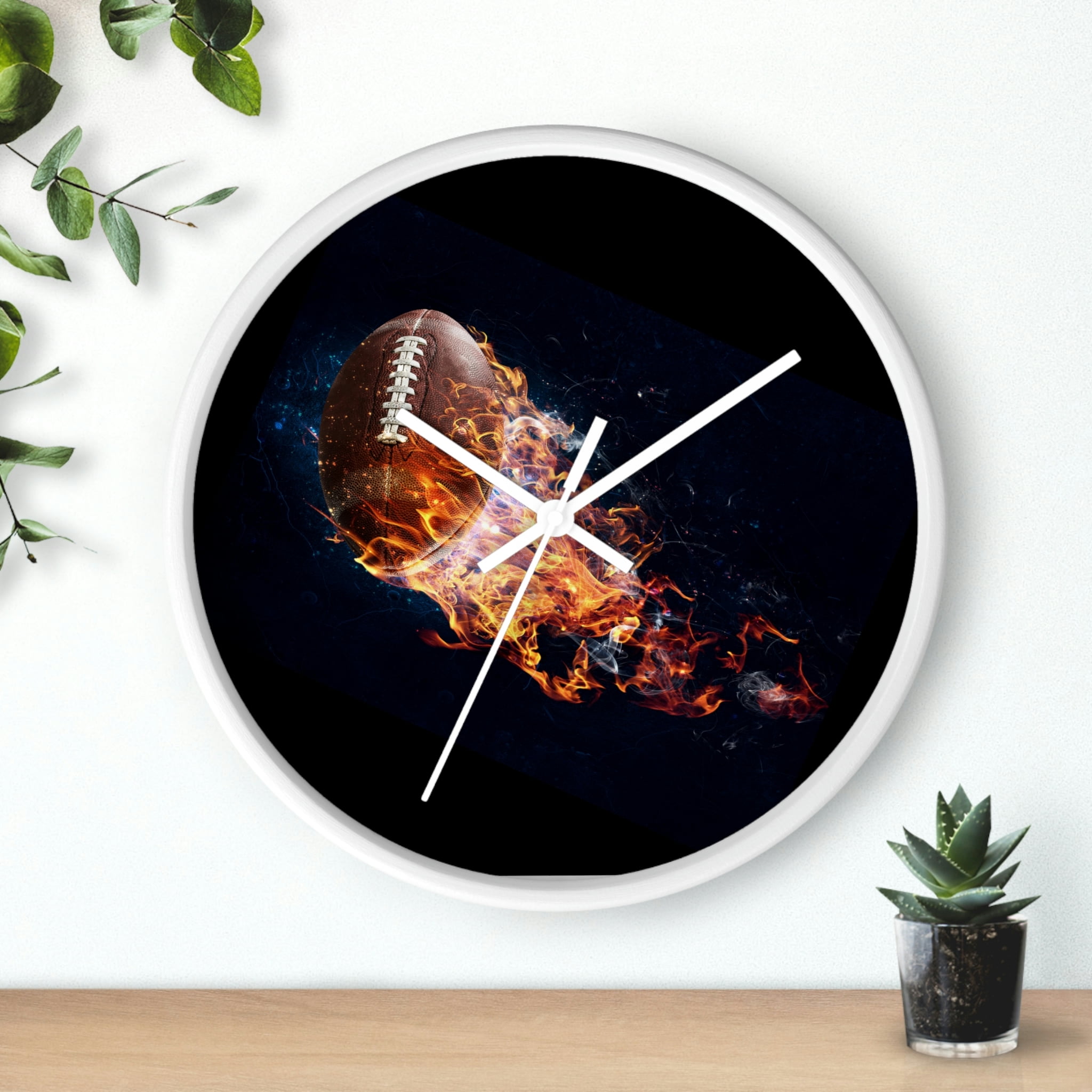 Football Wall clock black and white wall clock, home decor