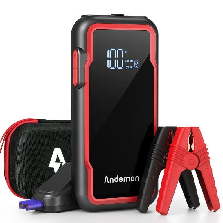 Audew Andeman Car Jump Starter 3000A Peak 20000mAh Battery Jump Starter Start Any 9L Gas Engine or up to 7L Diesel Engine 12V Car Jumper Battery