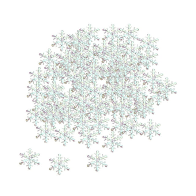 Adornos de confeti de copos de nieve Adornos navideños Hermoso tema navideño decoraciones de mesa para tarjetas navideñas Oficina