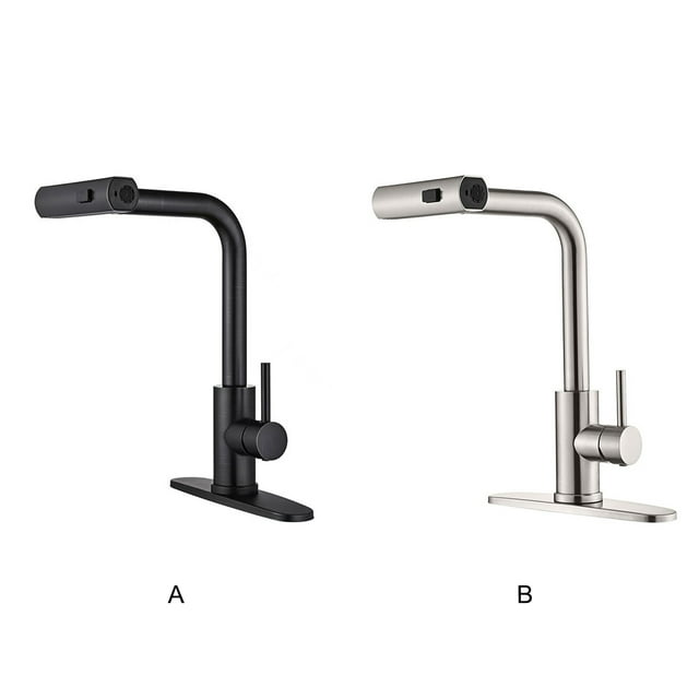 Baohd Robinet d'Eau Froide Résistant à la Corrosion pour Différents Styles de Cuisine Noir Moderne Noir