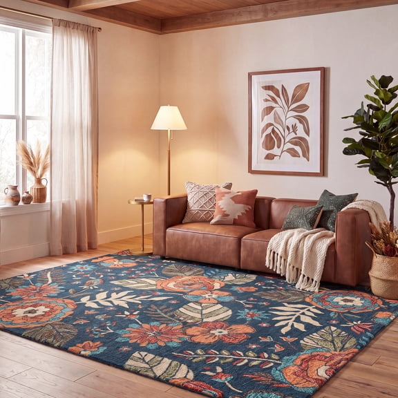 Safavieh Jardin Delmar Floral Area Rug, Blue/Green, 5' x 8'