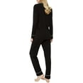 thumbnail image 3 of Ensemble de Pyjamas pour Femmes Manches Longues, Ensemble de Pyjamas en Coton Boutonné pour Femmes Vêtements de Nuit Doux, 3 of 4