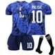 thumbnail image 1 of Uniforme de fútbol americano de visitante con estampado azul Pulisic No. 10 McKenney 8 Morris 13 Jersey, 1 of 6