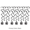 thumbnail image 6 of 72 Pack Beistle 60th Birthday Party Whirls- Black, 6 of 8