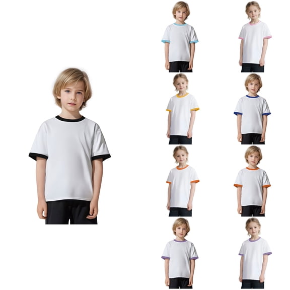 Antinious Toddler Short Sleeve Summer Soft Basic Solid Leisure Going Out Tops,Purple,150