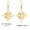 Gold-color, variant on Witch Knot Drop Earrings Stainless Steel Ankh Cross Pentacle Earrings Jewelry