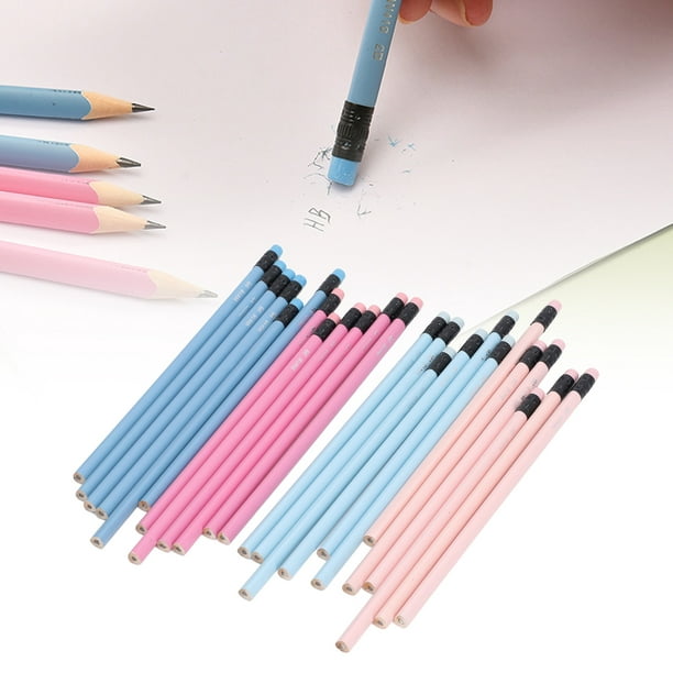Crayons à Papier avec Gomme Intégrée - Mine Graphite - HB - 8 unité