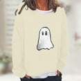 thumbnail image 2 of Rutainlusire Blouses for Women Dressy Casual Womens Cute Halloween Sweatshirts Women's Casual Round Neck Halloween Print Fake Two Piece Long Sleeve Round Neck Top/Shirt, 2 of 5