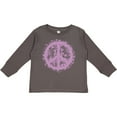 thumbnail image 3 of Inktastic Purple Peace Girls Long Sleeve Toddler T-Shirt, 3 of 5