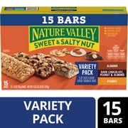 Nature Valley Sweet and Salty Nut Granola Bars, Variety Pack, 15 Bars, 18 oz