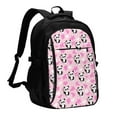 thumbnail image 1 of Balery Funny Panda Draws A Heart Mochila con carga USB para hombre y mujer - Mochila impermeable y antirrobo para laptop con puerto USB para viajes, trabajo, 1 of 7