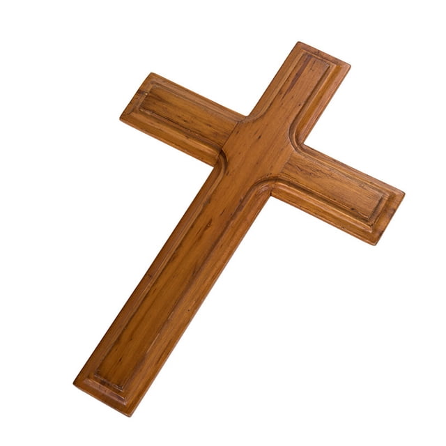 Cruz de madera maciza para colgar en la pared, tamaño 18*3*26CM, pedido mínimo de 3 piezas
