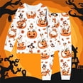 thumbnail image 2 of Weebloom Halloween Winter Pajamas For Little Girls Cute Pumpkin Boys Pajama Set Long Sleeve Sleepwear Nightwear Pjs Loungewear White 5Y, 2 of 4
