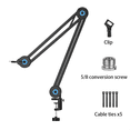 thumbnail image 3 of Microphone Universel sur Pied Bras Long Support de Charge avec Vis de Conversion 5/8 Rotation 360°, 3 of 7