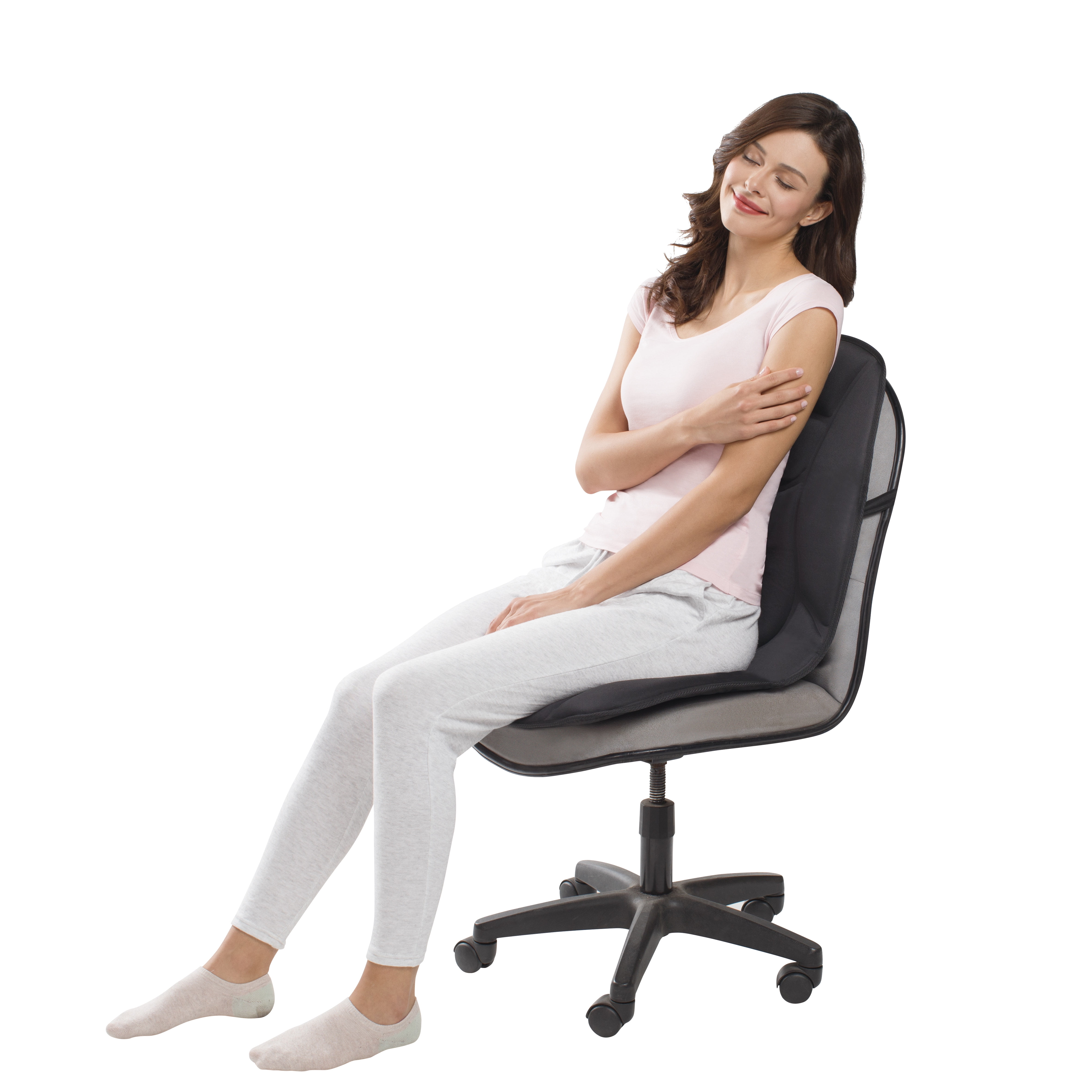 Health Touch Massage Seat Topper with Heat Vibration Massager Shoulder Lumbar and Thigh Relaxation Walmart