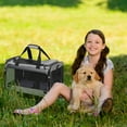 MEXMIODY Pet Carrier with Wheels, Airline Approved Dog Cat Carrier for