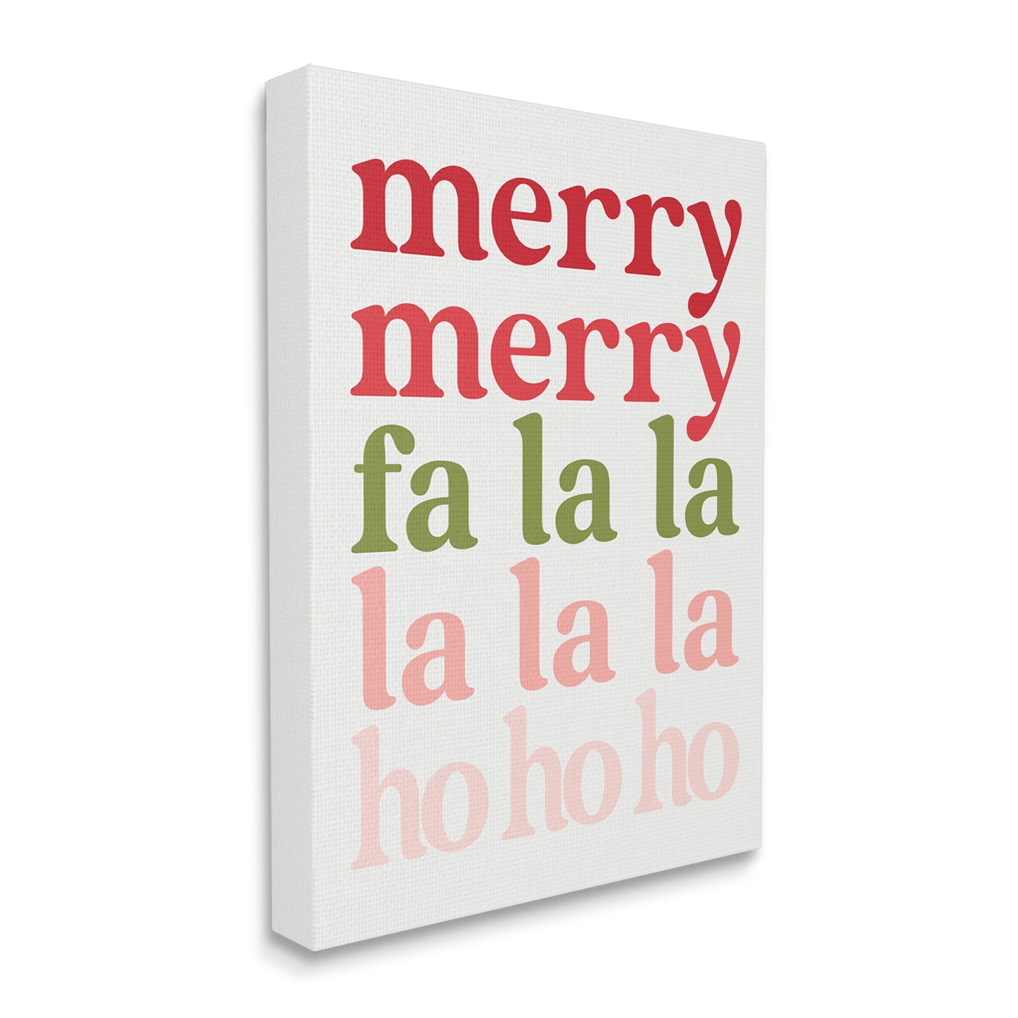 Festive Holiday Words Typography Minimal Design Inspirational Graphic Art Gallery-Wrapped Canvas Print Wall Art
