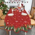 thumbnail image 3 of Oval Tablecloth, 60102 Inch, Red Christmas Trees Table Cover, Washable, Party & Dinner Table Decor, 3 of 6