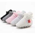 thumbnail image 2 of Newborn Infant Baby Girl Boy Cotton Booties Stay On Sock Slippers Soft Bedroom Shoes Non-Skid Ankle Boots With Grippers Toddler Crib Warm Shoe First Walker Birthday Shower Gift, 2 of 6