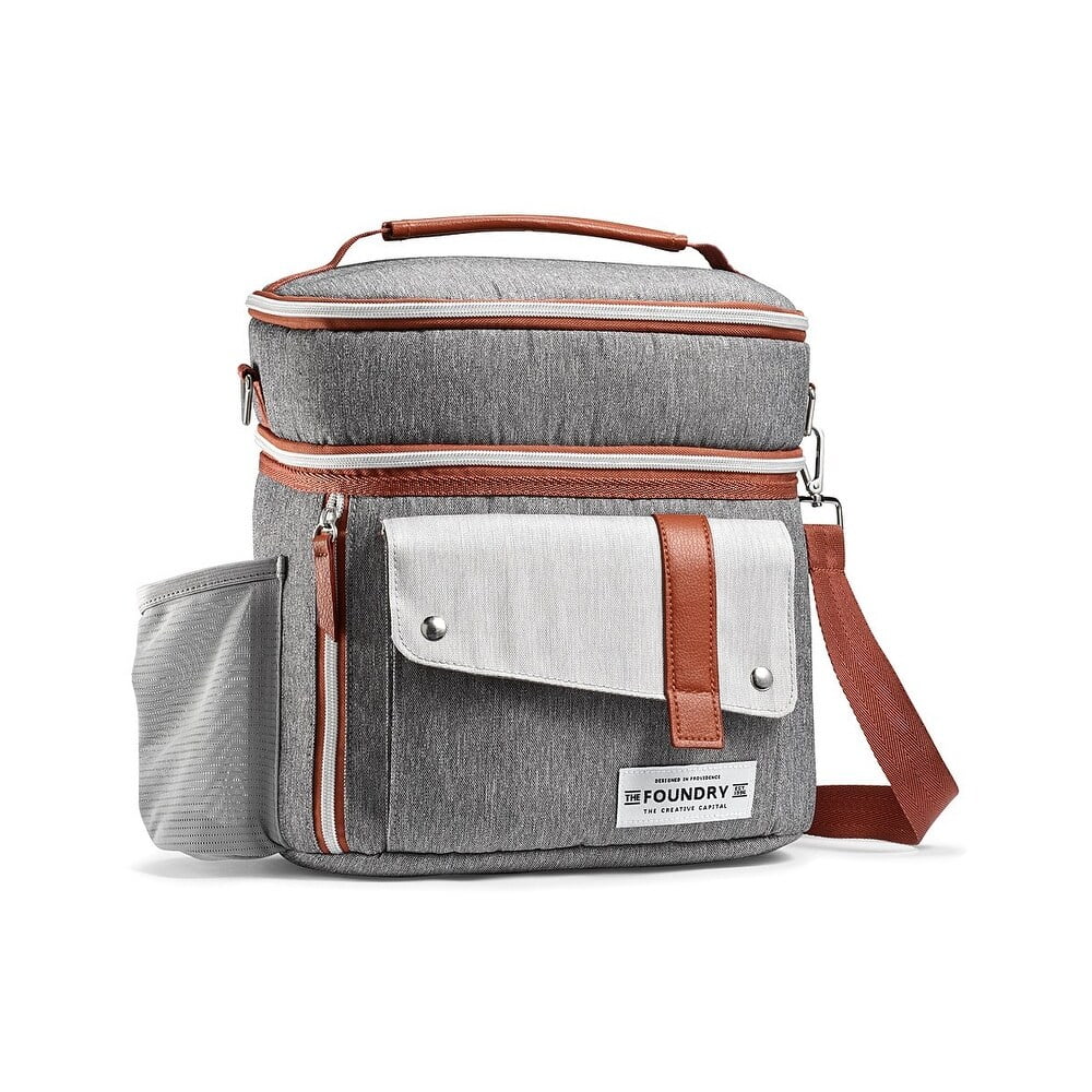 Fit + Fresh Wickenden Insulated Leather Reusable Lunch Bag